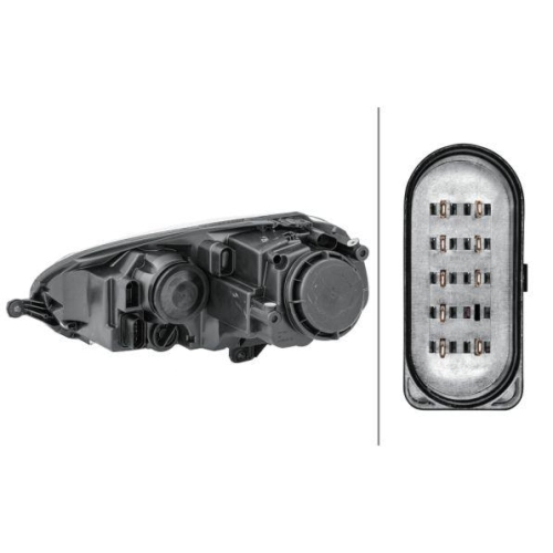 Hauptscheinwerfer Hella 1EG 247 007-421 f&uuml;r VW Rechts