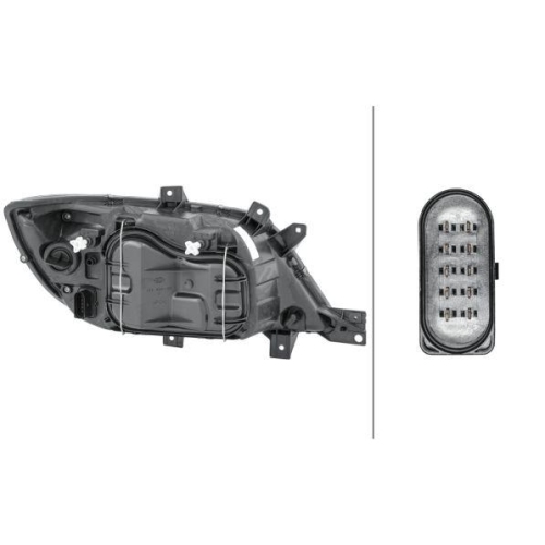 Hauptscheinwerfer Hella 1EH 246 047-211 f&uuml;r Mercedes Benz Mercedes Benz Links