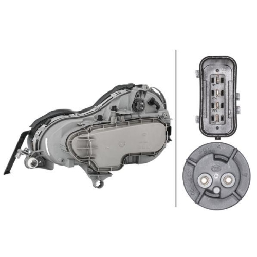 Hauptscheinwerfer Hella 1D9 007 095-101 f&uuml;r Mercedes Benz Mercedes Benz Rechts