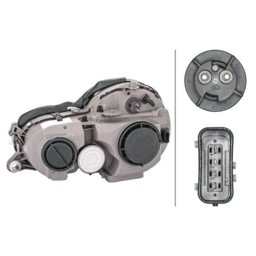 Hauptscheinwerfer Hella 1D9 007 970-041 f&uuml;r Mercedes Benz Mercedes Benz Rechts