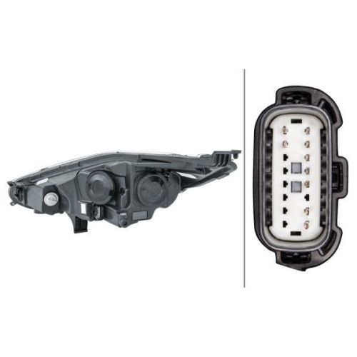 Hauptscheinwerfer Hella 1EL 354 803-061 f&uuml;r Ford Rechts