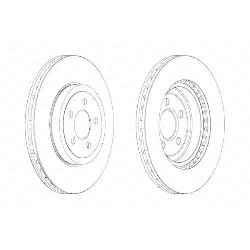 Bremsscheibe Ferodo DDF1765C-1 Premier f&uuml;r Chrysler Lancia Vorderachse