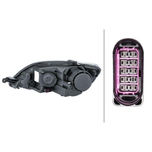 Hauptscheinwerfer Hella 1EE 247 013-061 f&uuml;r VW Rechts