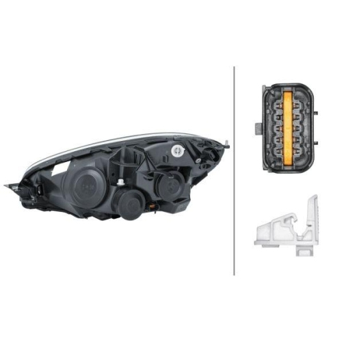 Hauptscheinwerfer Hella 1EF 009 237-021 f&uuml;r Citro&euml;n Peugeot DS Rechts