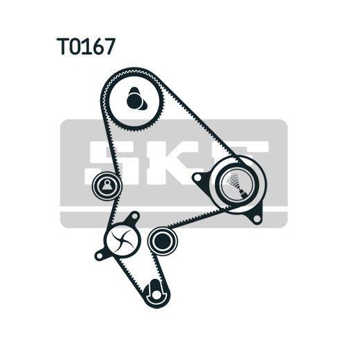 Zahnriemensatz Skf VKMA 03264 f&uuml;r Citro&euml;n Fiat Ford Lancia Mitsubishi Peugeot