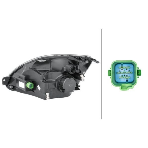 Hauptscheinwerfer Hella 1EF 010 197-021 f&uuml;r Ford Rechts