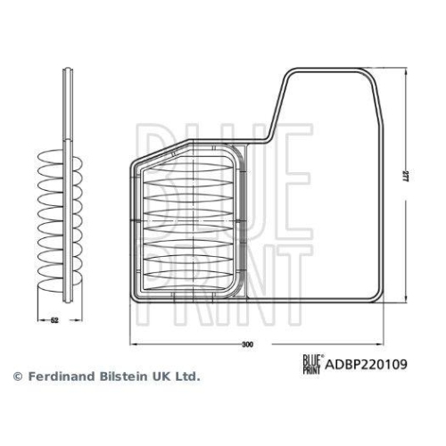 Luftfilter Blue Print ADBP220109 f&uuml;r Suzuki