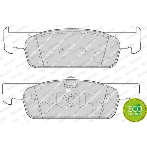 Bremsbelagsatz Scheibenbremse Ferodo FDB4615 Premier Eco Friction f&uuml;r Renault