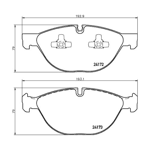 Bremsbelagsatz Scheibenbremse Hella 8DB 355 012-661 f&uuml;r Bmw Vorderachse