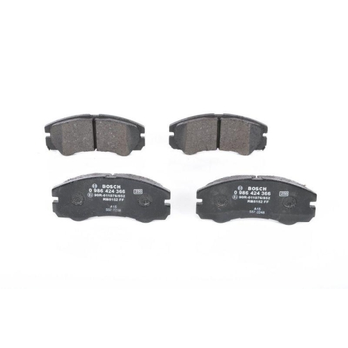 Bremsbelagsatz Scheibenbremse Bosch 0986424366 f&uuml;r Isuzu Opel Saab Vauxhall