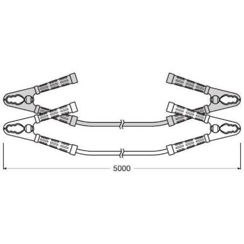 Jumper Cables Ams-osram OSC500 Professional Starter Cable 1200a for