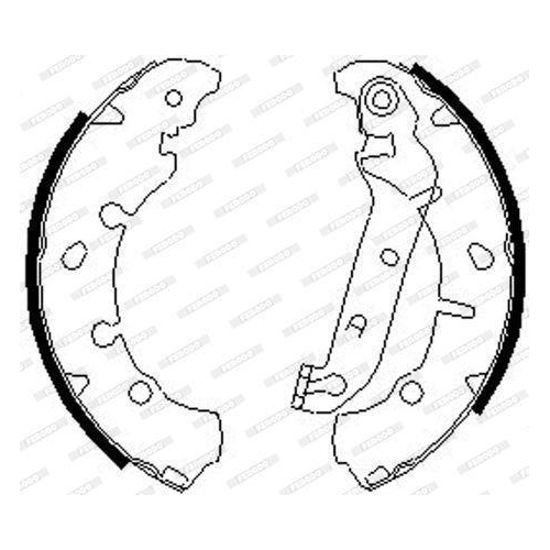 Bremsbackensatz Ferodo FSB635 Premier f&uuml;r Ford Mazda Renault Hinterachse