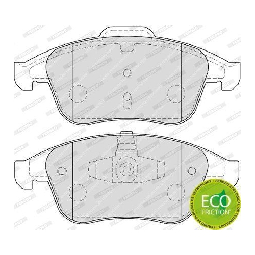 Bremsbelagsatz Scheibenbremse Ferodo FDB4068 Premier Eco Friction f&uuml;r Renault