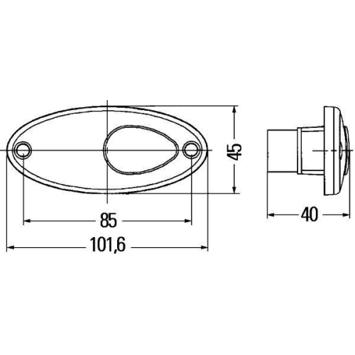 Zusatzblinkleuchte Hella 2BM 964 295-041 für Amazone Seitlicher Anbau