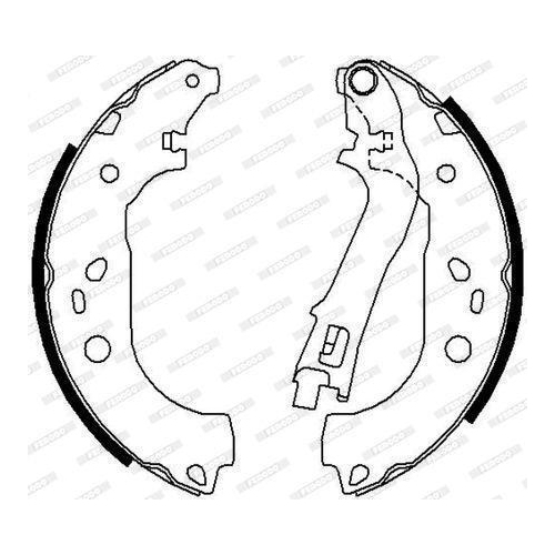 Bremsbackensatz Ferodo FSB676 Premier f&uuml;r Fiat Lancia Opel Vauxhall Hinterachse