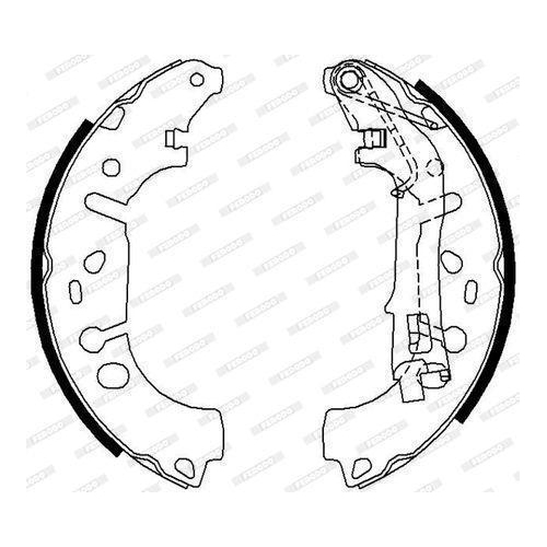 Bremsbackensatz Ferodo FSB682 Premier f&uuml;r Fiat Opel Vauxhall Hinterachse