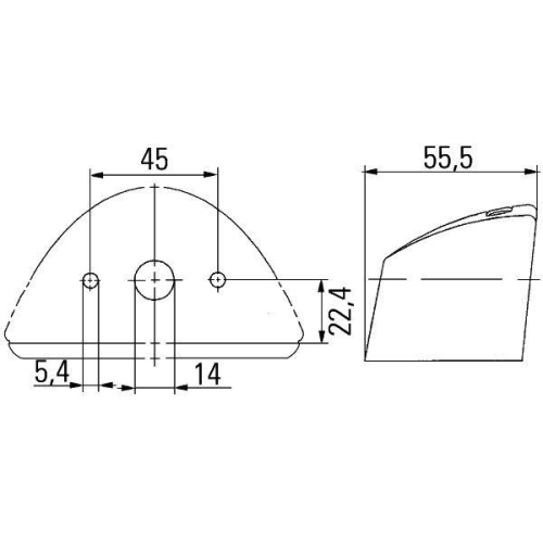 Kennzeichenleuchte Hella 2KA 007 929-001 f&uuml;r Daf Scania Spierings Ziegler Krone