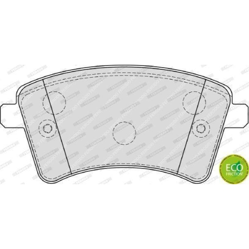 Bremsbelagsatz Scheibenbremse Ferodo FDB4185 Premier Eco Friction f&uuml;r Renault
