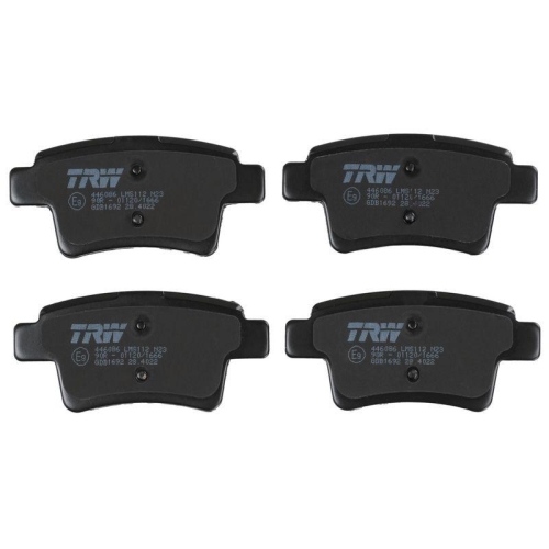 Bremsbelagsatz Scheibenbremse Trw GDB1692 Cotec f&uuml;r Citro&euml;n Hinterachse