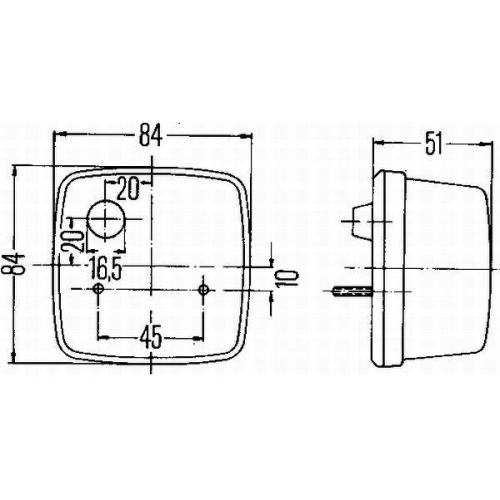 Heckleuchte Hella 2SW 003 014-131 f&uuml;r Aebi Daf Iveco K&auml;ssbohrer Opel Scania O&k