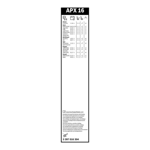 Wischblatt Bosch 3397016304 Aerotwin Plus für Beifahrerseitig Vorne