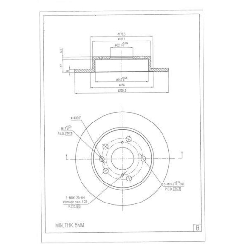 Bremsscheibe Red-line 26SZ028 f&uuml;r Suzuki Hinterachse