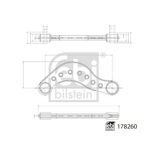 Lenker Radaufh&auml;ngung Febi Bilstein 178260 f&uuml;r Mercedes Benz Mercedes Benz Oben