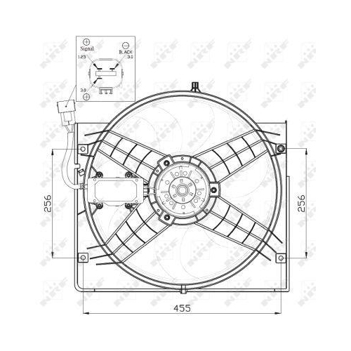 L&uuml;fter Motork&uuml;hlung Nrf 47442 f&uuml;r Bmw