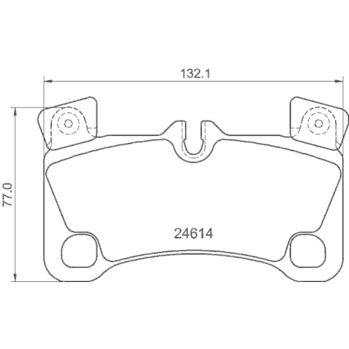 Bremsbelagsatz Scheibenbremse Hella 8DB 355 014-631 f&uuml;r Audi Porsche Seat Skoda