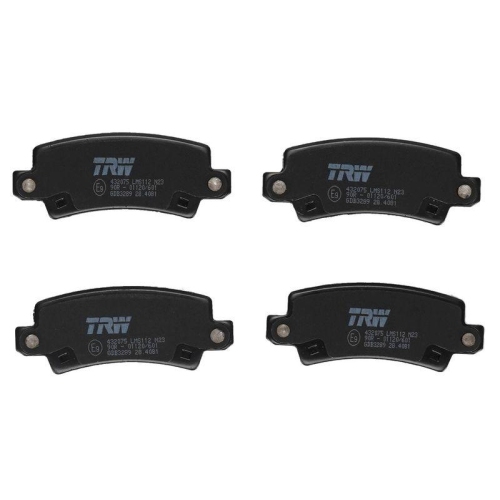 Bremsbelagsatz Scheibenbremse Trw GDB3289 Cotec f&uuml;r Toyota Hinterachse