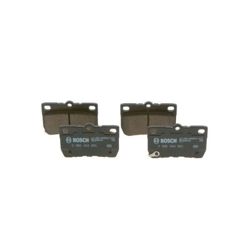 Bremsbelagsatz Scheibenbremse Bosch 0986494891 f&uuml;r Toyota Lexus Hinterachse