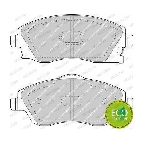 Bremsbelagsatz Scheibenbremse Ferodo FDB1424 Premier Eco Friction f&uuml;r Opel