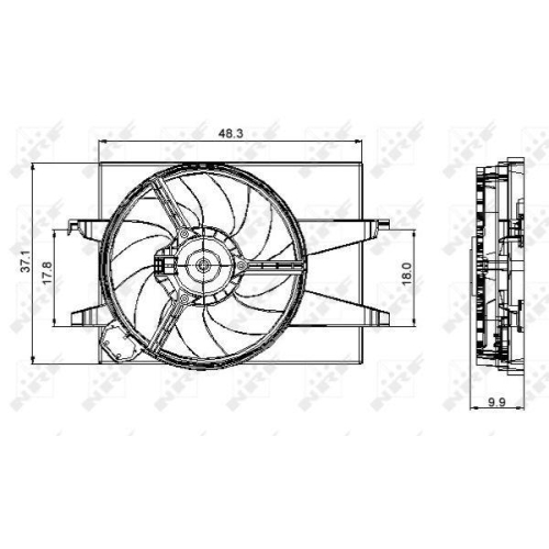 L&uuml;fter Motork&uuml;hlung Nrf 47006 f&uuml;r Ford Mazda F&uuml;r Fahrzeuge Mit Klimaanlage