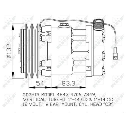 Kompressor Klimaanlage Nrf 32130 f&uuml;r Fiat Lancia New Holland