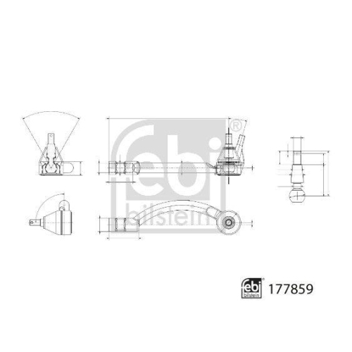 Spurstangenkopf Febi Bilstein 177859 f&uuml;r Bmw Mini Vorderachse Links