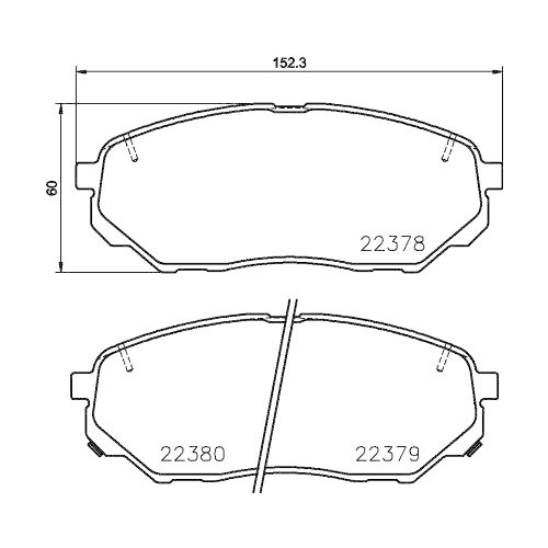 Brake Pad Set Disc Brake Hella 8DB 355 024-901 for Hyundai Kia Amc Front Axle