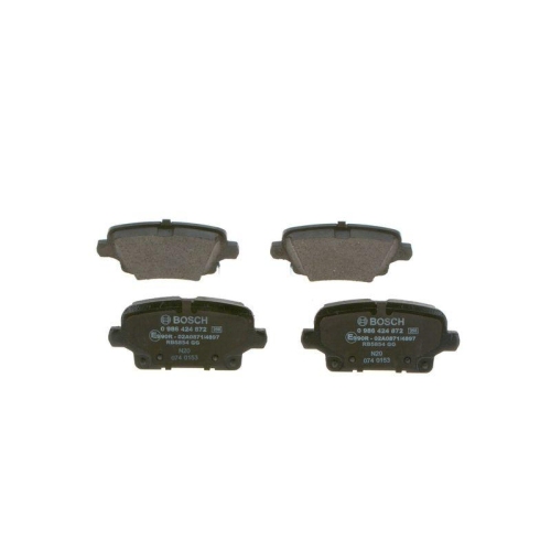 Bremsbelagsatz Scheibenbremse Bosch 0986424872 f&uuml;r Opel Vauxhall Hinterachse