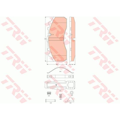 Bremsbelagsatz Scheibenbremse Trw GDB5067 f&uuml;r Scania Bova Neoplan Saeta Daf Man