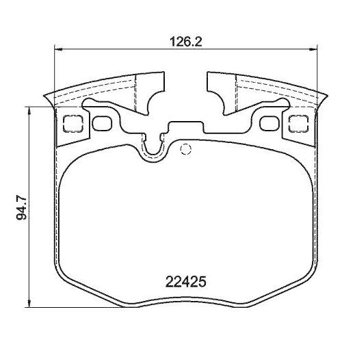 Bremsbelagsatz Scheibenbremse Hella 8DB 355 025-951 f&uuml;r Bmw Toyota Amc