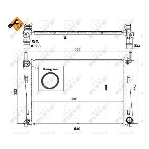 K&uuml;hler Motork&uuml;hlung Nrf 58274 Easy Fit f&uuml;r Ford Mazda