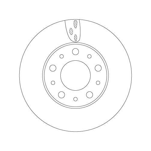 TRW 1X Bremsscheibe Vorderachse f&uuml;r Citro&euml;n Fiat Opel Peugeot Vauxhall