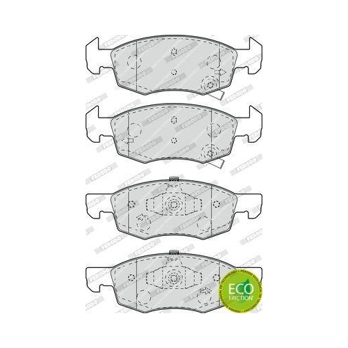 Bremsbelagsatz Scheibenbremse Ferodo FDB4866 Premier Eco Friction f&uuml;r Opel