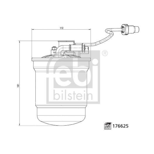 Kraftstofffilter Febi Bilstein 176625 f&uuml;r Ford Ford Motor Company