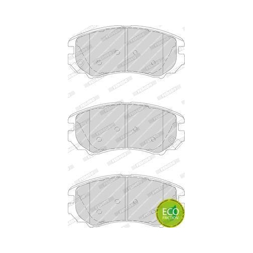 Bremsbelagsatz Scheibenbremse Ferodo FDB1733 Premier Eco Friction f&uuml;r Hyundai
