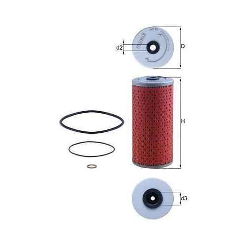 Ölfilter Mahle OX 92D für Mercedes Benz Mercedes Benz Mercedes Benz