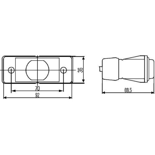 Seitenmarkierungsleuchte Hella 2PS 008 382-007 f&uuml;r Daf Krone Schmitz Cargobull