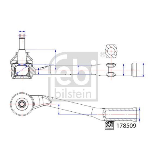 Spurstangenkopf Febi Bilstein 178509 f&uuml;r Citro&euml;n Vorderachse Links