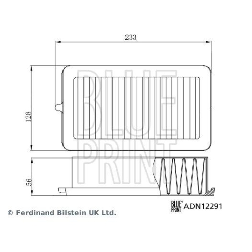 Luftfilter Blue Print ADN12291 f&uuml;r Mitsubishi Nissan Renault Samsung