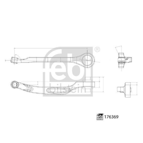 Lenker Radaufh&auml;ngung Febi Bilstein 176369 f&uuml;r Audi Audi (faw) Vorderachse Rechts
