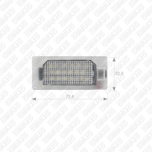 Kennzeichenleuchte Automotive Accessories Sirius PLL-064 f&uuml;r Fiat Links Rechts